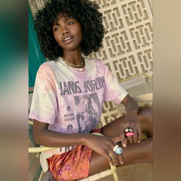 Daydreamer LA Janis Joplin Freedom Hall Tie Dye Weekend Tee Size Extra Small NWT - Picture 2 of 9